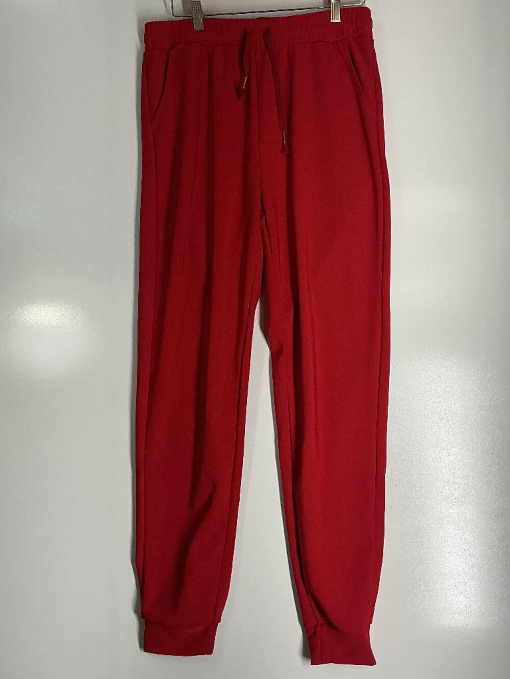 New Mix Buttery Soft Stretch Jogger Pants Red XL Drawstring Side Pockets NWT - Picture 7 of 8